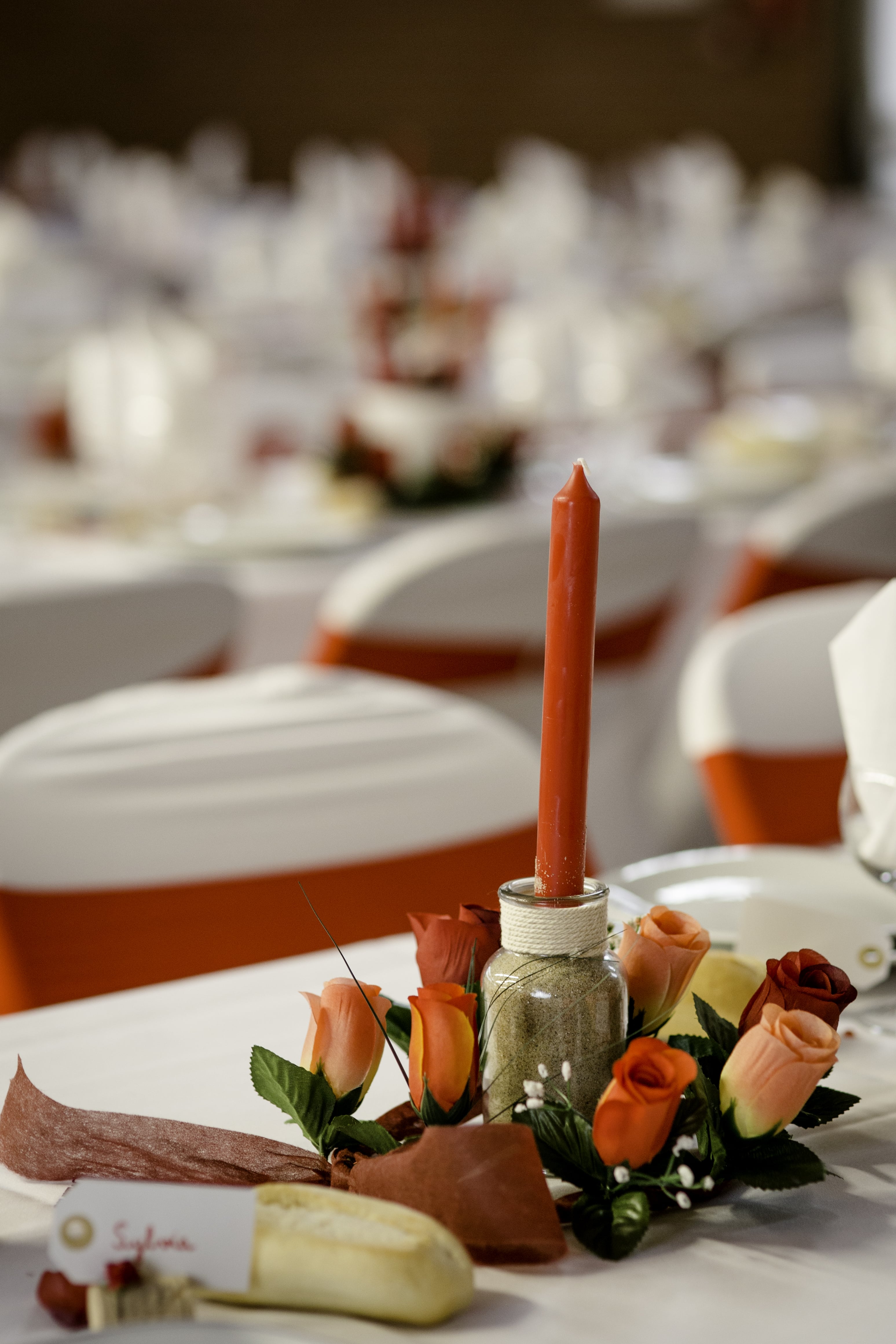 Décoration Mariage Thème Bordeaux/Ecru (Rouge/blanc)